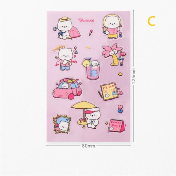 Kawaii Animal Waterproof Stickers - Picture 8 of 13